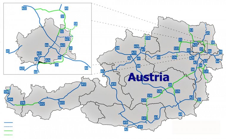 Autostrăzile Din Austria Autobahnen In Osterreich